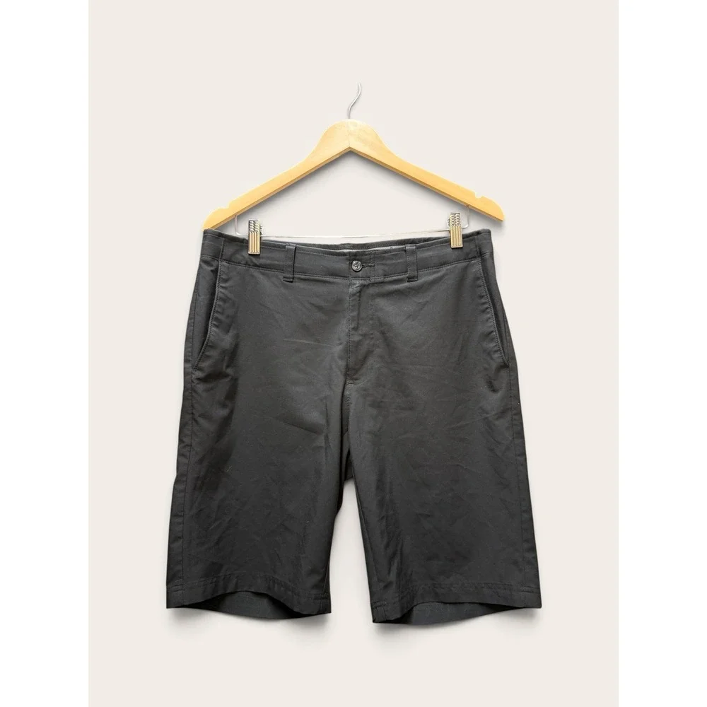 Grand Slam Mens Golf Shorts Size 32 Black Performance Stretch Flat Front EUC
